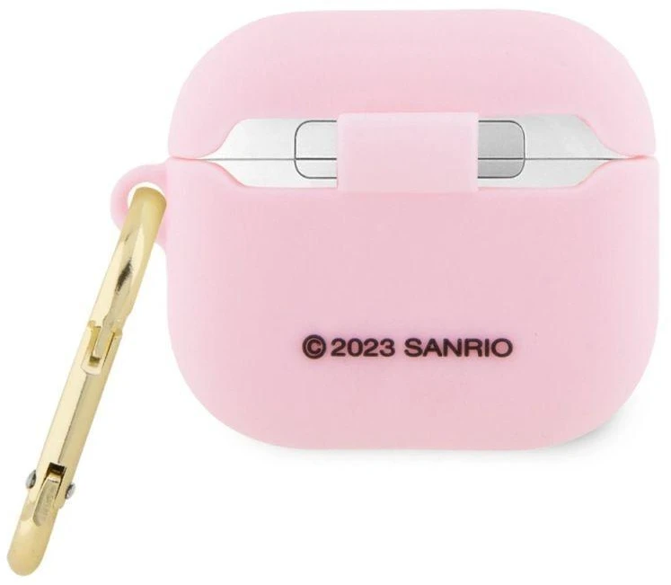 Hello Kitty Silikoninis 3D dėklas su Kitty galvutės motyvu AirPods 3 - rožinis