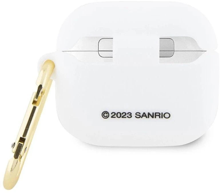 Hello Kitty HKA33DKHSH AirPods 3 Dėklas baltos spalvos Silicone 3D Kitty Head