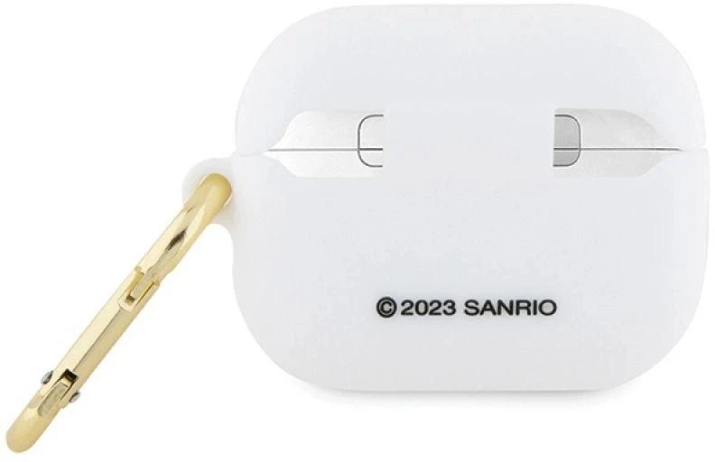 Hello Kitty HKAP3DKHSH AirPods Pro Dėklas baltos spalvos Silicone 3D Kitty Head