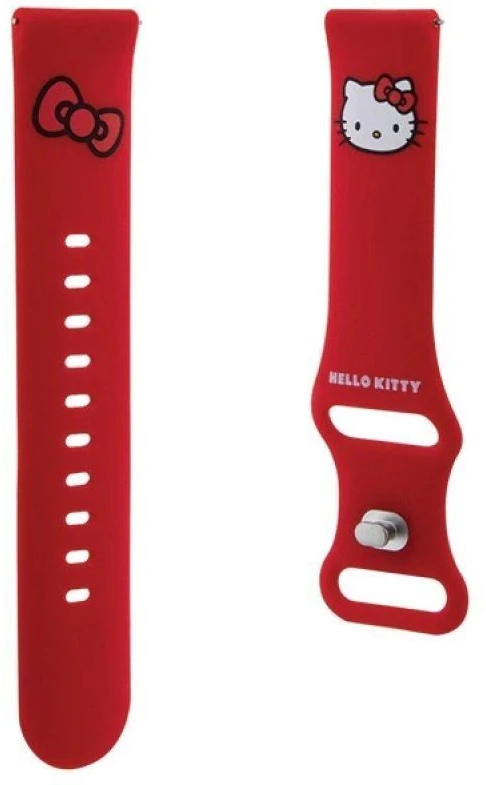 Hello Kitty universali apyrankė HKUWMSCHBLR silikoninė kačiuko galvutė raudona 20mm