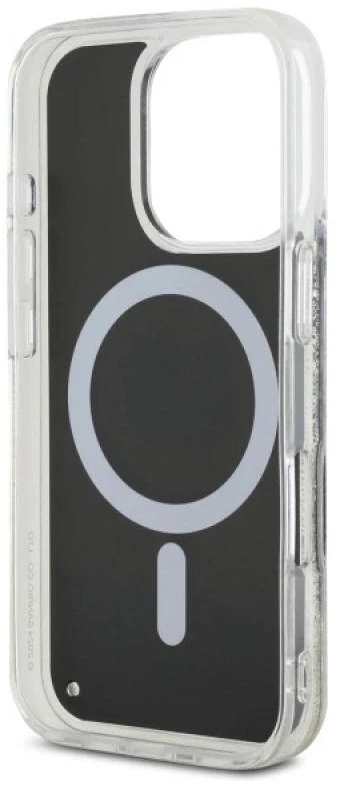 Hello Kitty HKHMP16XLGDIK Apple iPhone 16 Pro Max 6.9″ juodos spalvos auksinis kietas dėklas Liquid Glitter Fe