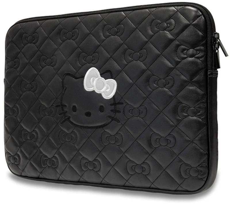 Hello Kitty Dėklas kompiuteriui HKCSZPEKHBPK 14″ juodos spalvos Zip PU Quilted Bows