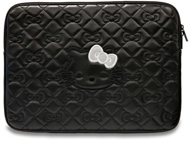 Hello Kitty Dėklas kompiuteriui HKCSZPEKHBPK 14″ juodos spalvos Zip PU Quilted Bows