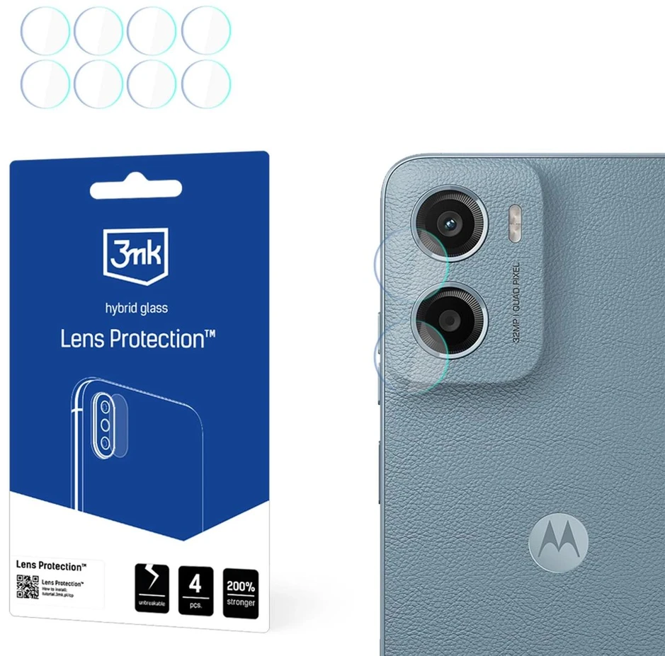 3Mk Protection 3mk objektyvo apsaugos hibridinis fotoaparato objektyvo stiklas, skirtas Motorola Moto E15