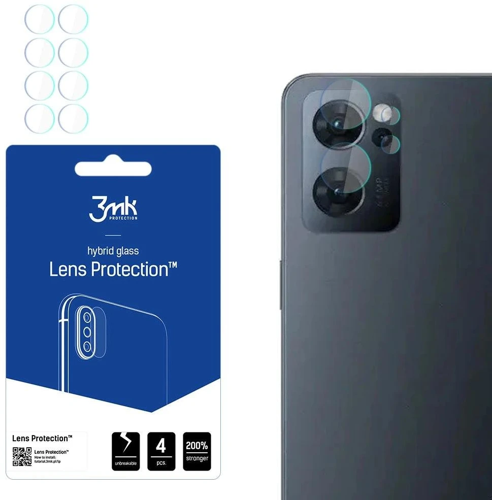 Nezatříděno 3Mk apsauga 3mk Lens Protection™ hibridinės kameros objektyvo stiklas, skirtas Oppo Reno 7 5G