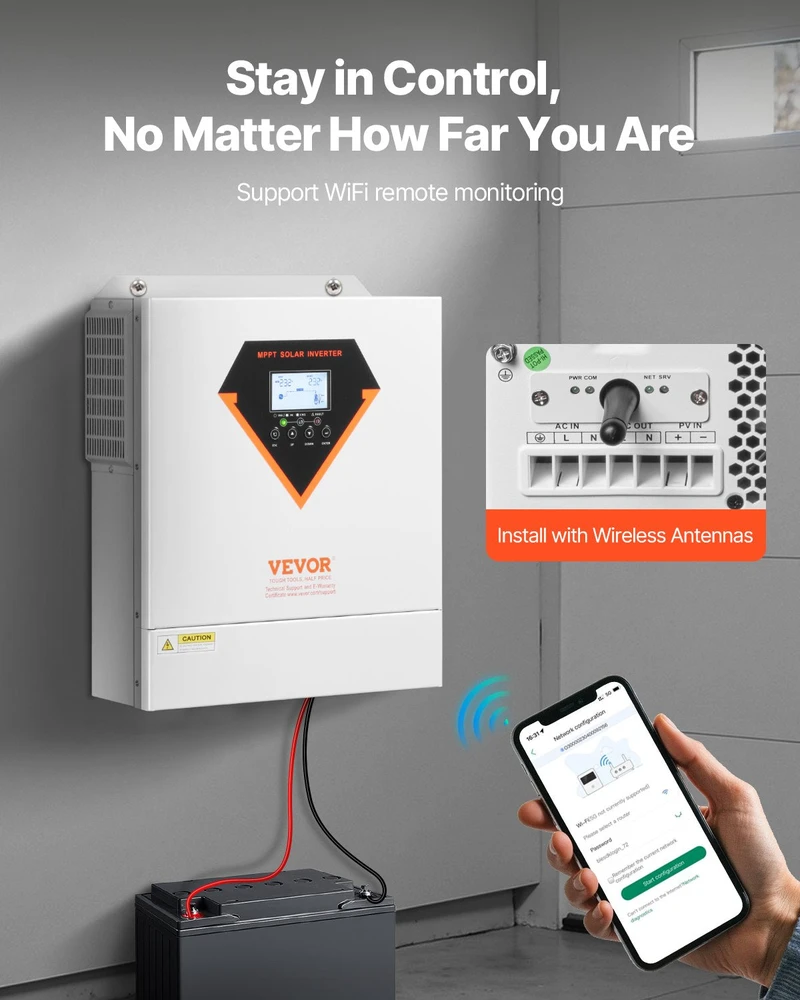 VEVOR Hibridinis saulės inverteris įkroviklis 3500W