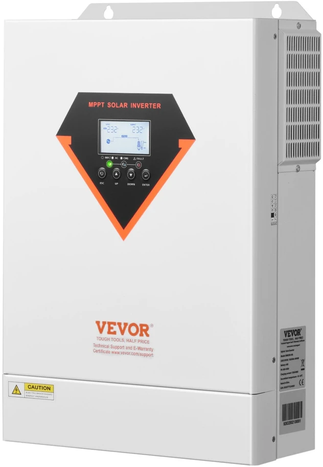 VEVOR Hibridinis saulės inverteris su įkrovikliu 6000W