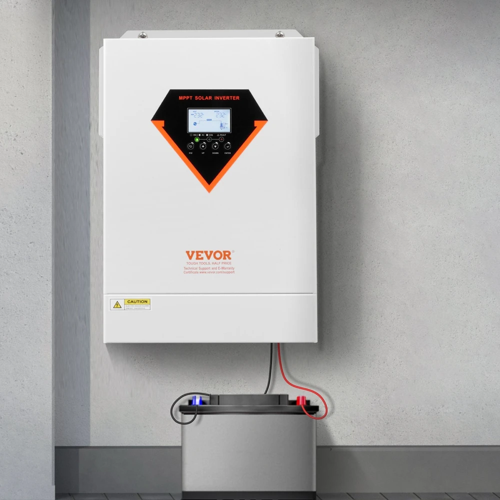 VEVOR Hibridinis saulės inverteris su įkrovikliu 6000W