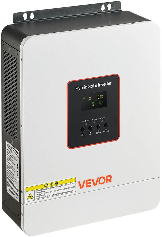 VEVOR 3000W hibridinis saulės inverteris, 24V DC į 230V AC