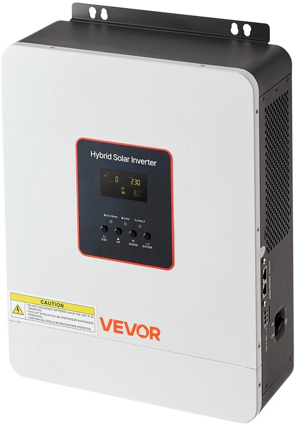 VEVOR 3000W hibridinis saulės inverteris, 24V DC į 230V AC