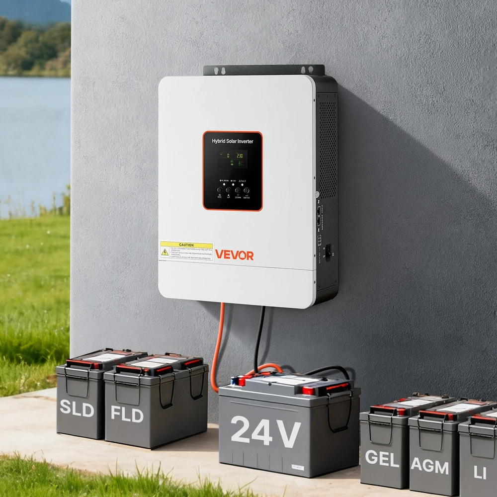 VEVOR 3000W hibridinis saulės inverteris, 24V DC į 230V AC