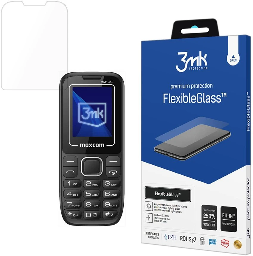 3Mk apsauga Maxcom Classic MM135L - 3mk lankstus stiklas