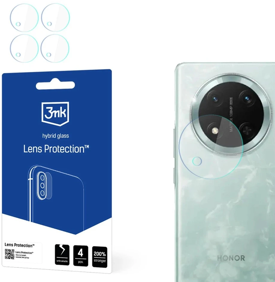 3Mk Protection Hibridinis stiklas fotoaparato objektyvui 3mk objektyvo apsauga, skirta Honor Magic7 Lite