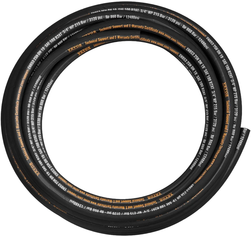 VEVOR Hidraulinė žarna 3/4 col. x 15 m, įvyniota