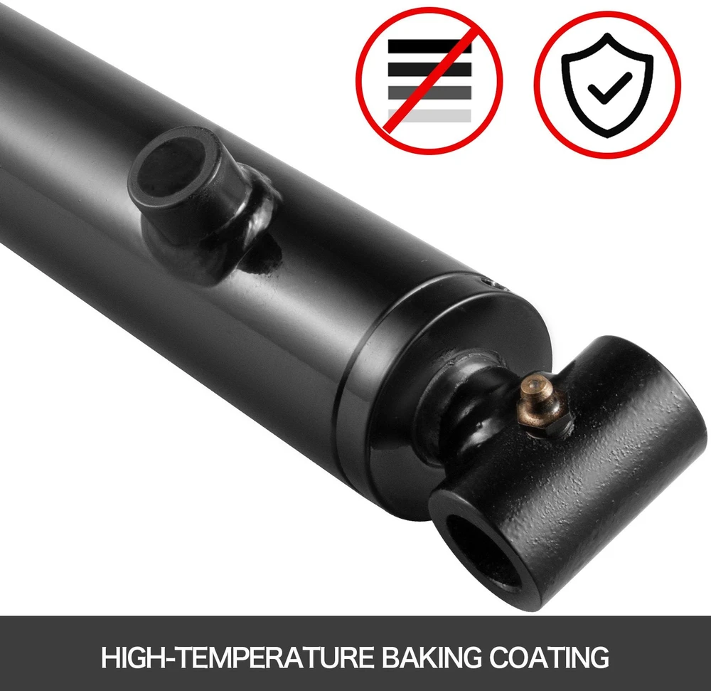 Vevor Ištraukiamas dvigubo veikimo hidraulinis cilindras - 50 mm x 914 mm, 3000 psi, SAE–6 portai