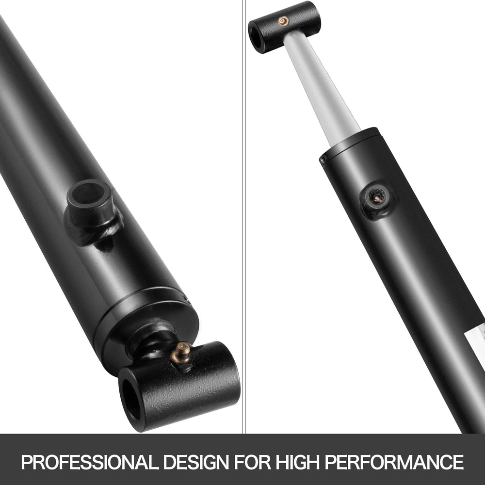 Vevor Ištraukiamas dvigubo veikimo hidraulinis cilindras - 50 mm x 914 mm, 3000 psi, SAE–6 portai