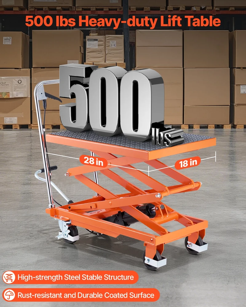 VEVOR 120 cm hidraulinė kėlimo platforma 226 kg
