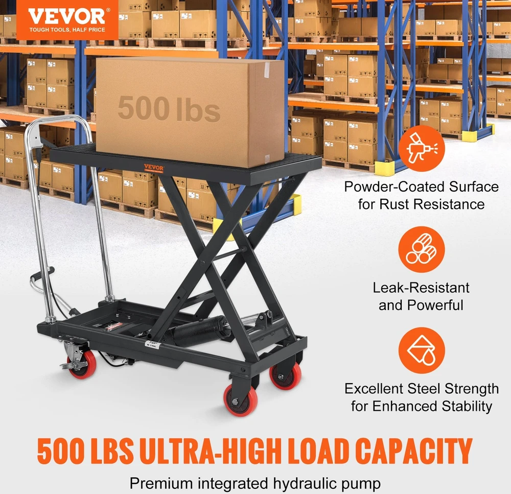 VEVOR hidraulinis kėlimo stalelis, 230 kg talpa