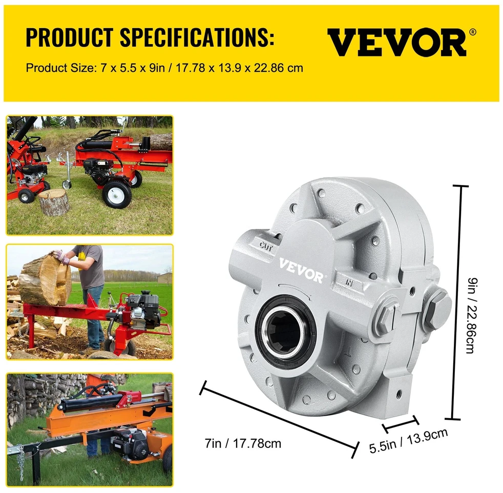 VEVOR Hidraulinis siurblys 21,2 GPM su varikliu 540 aps./min