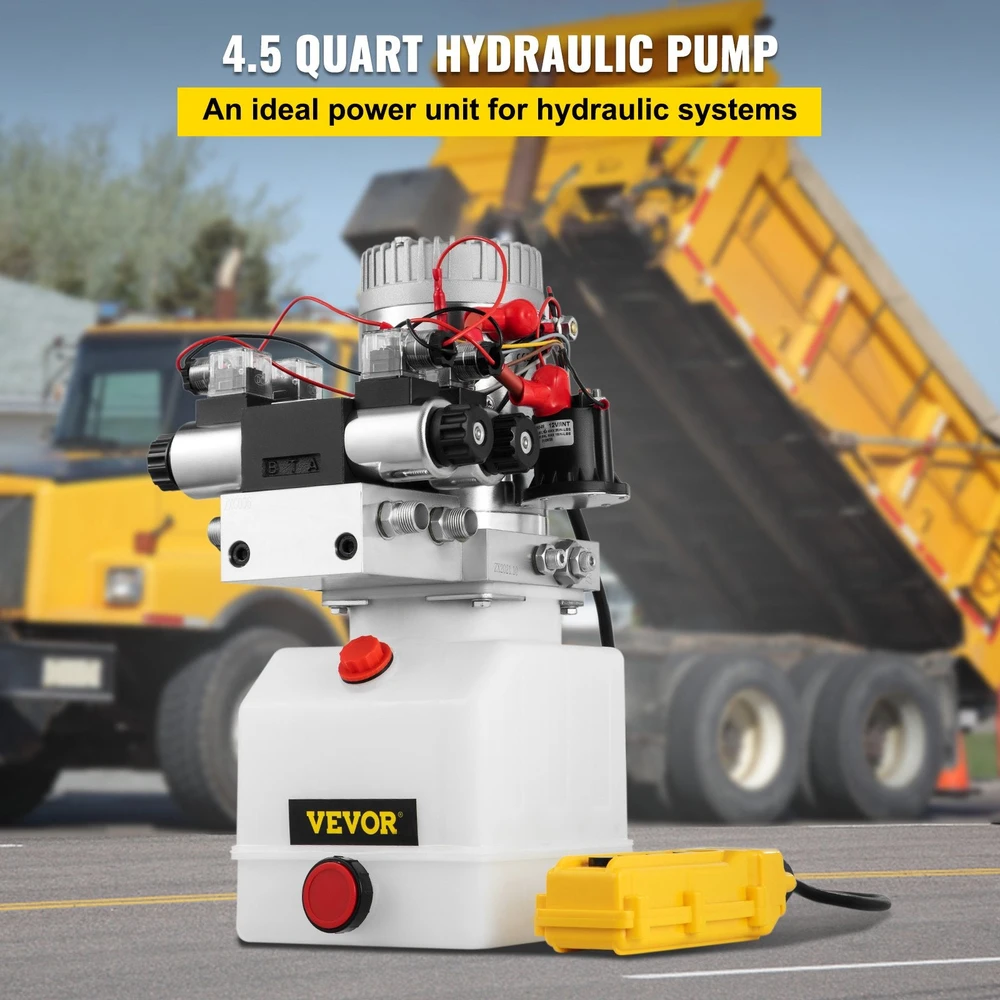 VEVOR 12V 4,5L dviveiksmis hidraulinis agregatas