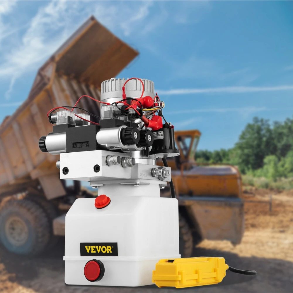 VEVOR 12V 4,5L dviveiksmis hidraulinis agregatas