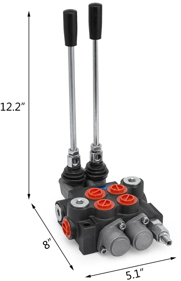 VEVOR 2 sekcinis hidraulinis valdymo vožtuvas 11 gpm
