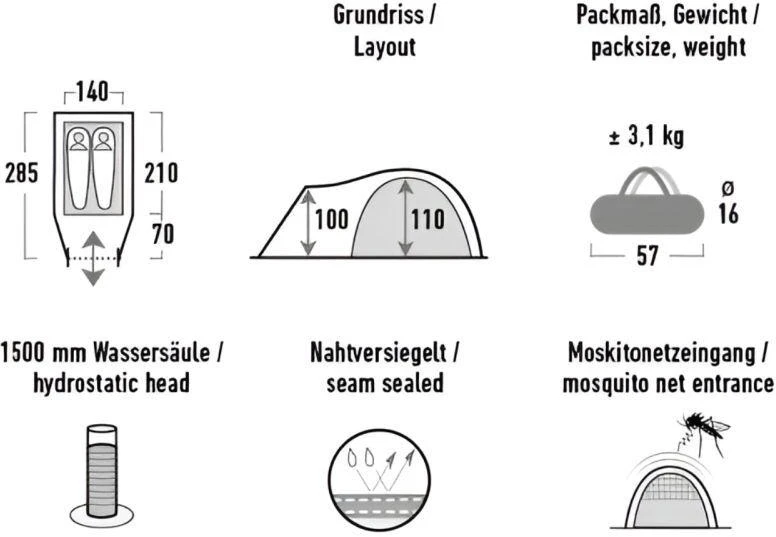 High Peak Narvik 2 palapinė 10315