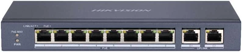 Šakotuvas SWITCH POE DS-3E0310P-E/M 8 PRIEVADŲ Hikvision