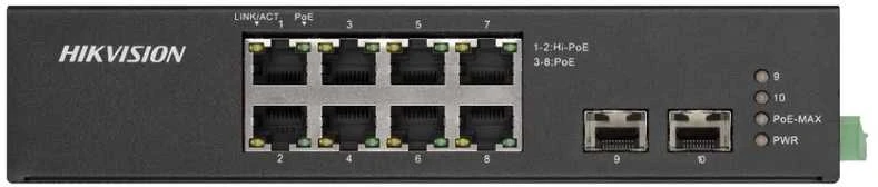 Šakotuvas SWITCH POE DS-3T0510HP-E/HS 8 PRIEVADŲ SFP Hikvision