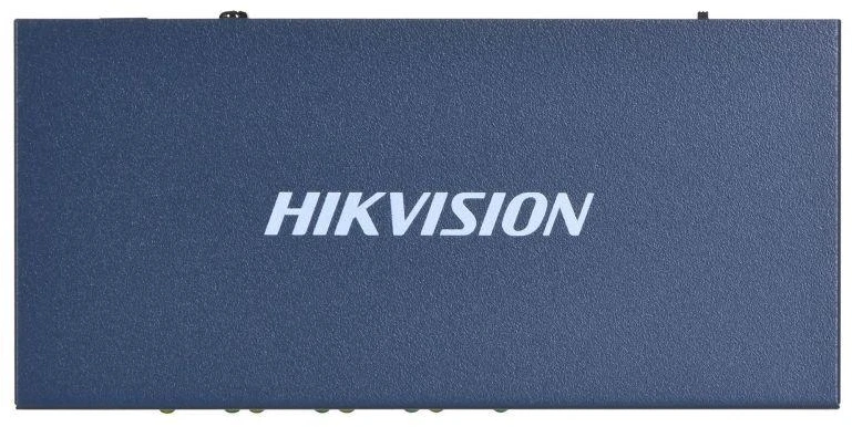 Ausinės Hikvision DS-3E0106HP-E tinklo komutatorius, nevaldomas, „Fast Ethernet“ (10/100), su PoE palaikymu, mėlynos spalvos