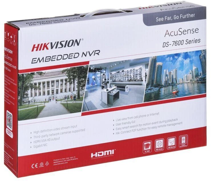 Tinklo Vaizdo Įrašymo Įrenginys - Hikvision DS-7604NXI-K1/4P 4CH 16TB PoE Juodas