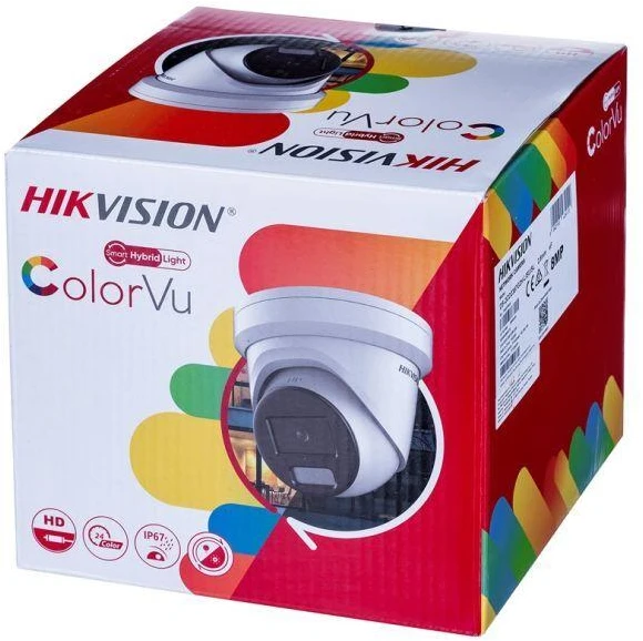 Hikvision kupolas DS-2CD2387G2H-LISU/SL F2.8 (balta, 8 MP, 30 m. IR; 30 m. LED, hibridinė šviesa)
