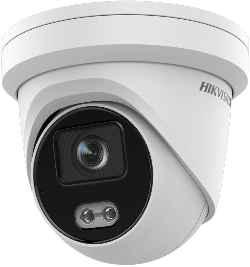 Hikvision kupolas DS-2CD2347G2H-LIUeF F4 (balta, 4 MP, 30 m. IR; 30 m. LED, hibridinė šviesa)