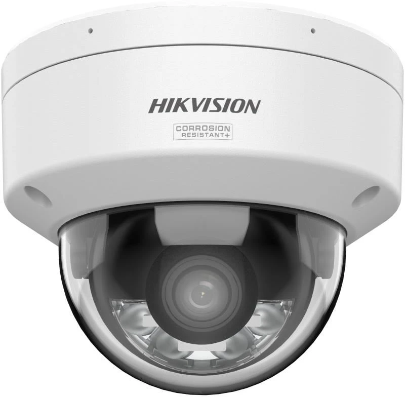 IP kamera Hikvision kupolo tipo DS-2CD2147G3-LIS2UY F4 (balta, 4 MP, 30 m IR; 30 m LED; Hybrid Light, ColorVu)