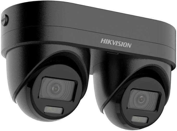 Hikvision Pro serijos „AcuSense“ DS-2CD2343G2D-LIZ2UY/SL(2.8/4)Juodas pramoninė vaizdo kamera, pasukama ir palenkiama IP saugos kamera, lauko, 2688 x 1520 pikselių, montuojama ant lubų / sienos