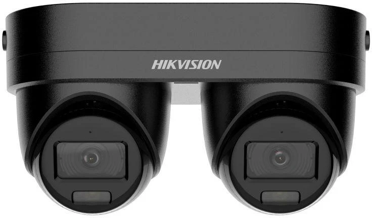 Hikvision Pro serijos „AcuSense“ DS-2CD2343G2D-LIZ2UY/SL(2.8/4)Juodas pramoninė vaizdo kamera, pasukama ir palenkiama IP saugos kamera, lauko, 2688 x 1520 pikselių, montuojama ant lubų / sienos