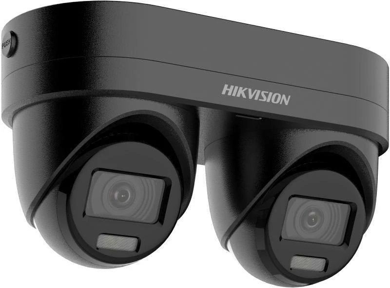 Hikvision Pro serijos „AcuSense“ DS-2CD2343G2D-LIZ2UY/SL(2.8/4)Juodas pramoninė vaizdo kamera, pasukama ir palenkiama IP saugos kamera, lauko, 2688 x 1520 pikselių, montuojama ant lubų / sienos