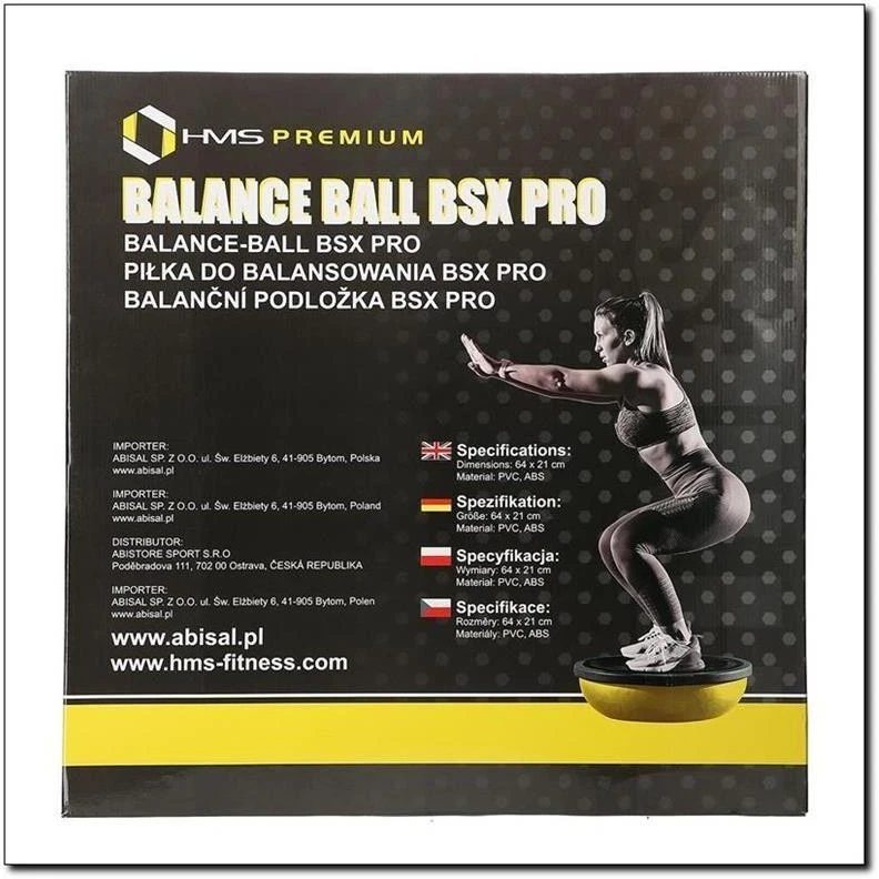 Balansinis kamuolys HMS Premium BSX Pro juodas