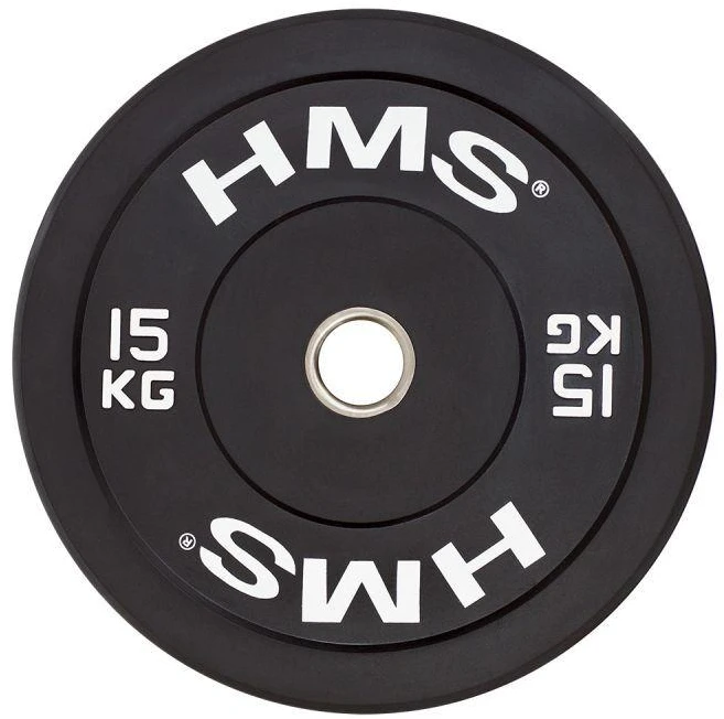 Olimpinis guminis svoris HMS BBR juodas - 15 kg