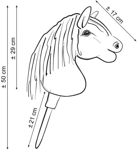 Hobby Horse lazdelinis arkliukas Premium šviesiai kaštoninis A5