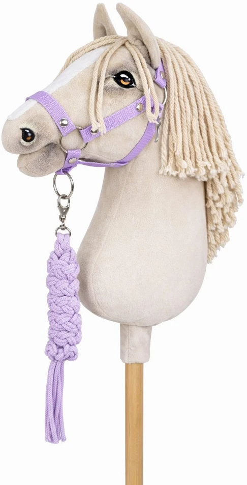 Super Hobby Horse Raitelio žirgo komplektas vaikams su pavadėliu, violetinis