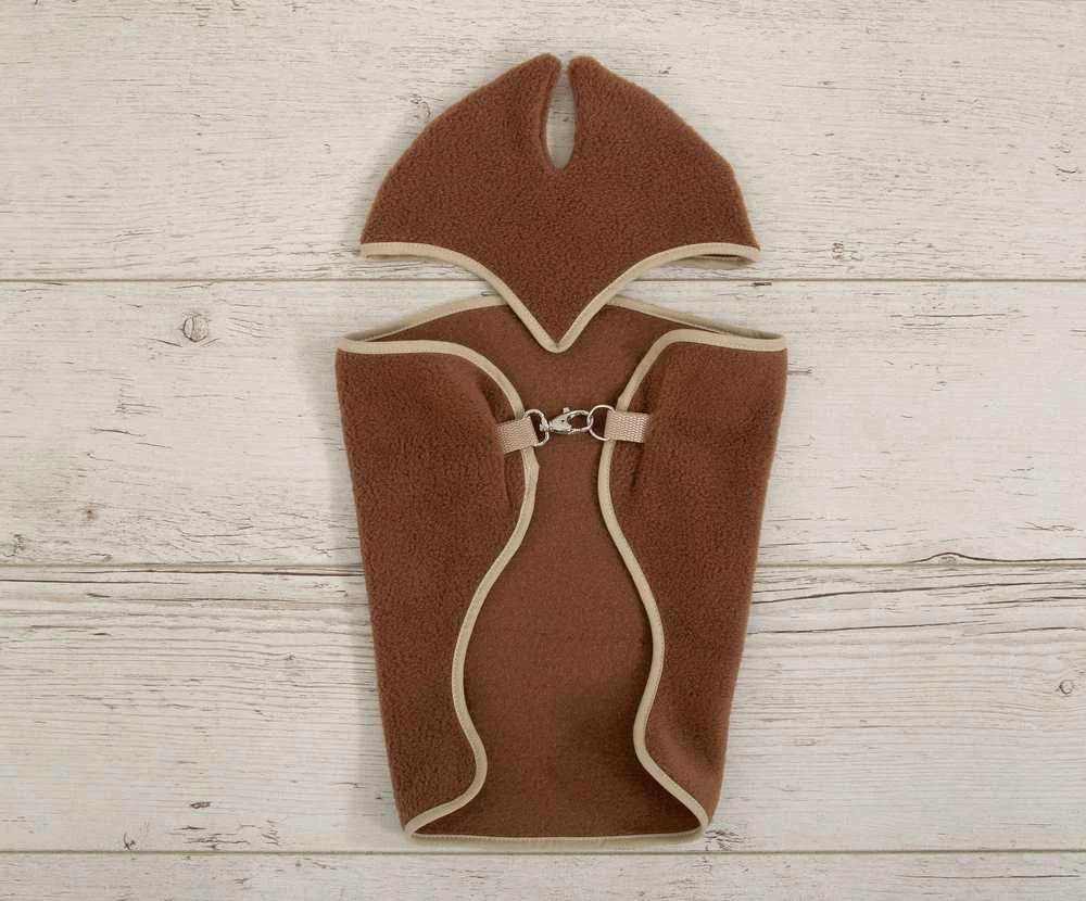 Rudas flisinis apklotas su ausų uždangalais Hobby Horse A4–A5