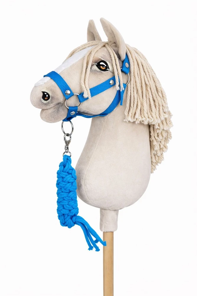 Super Hobby Horse Raitelio žirgo komplektas vaikams su pavadėliu, turkio spalvos