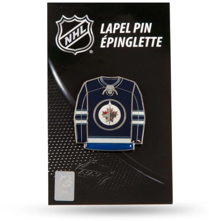 Hokejo marškinėlių formos metalinis ženkliukas Inglasco NHL Jersey
