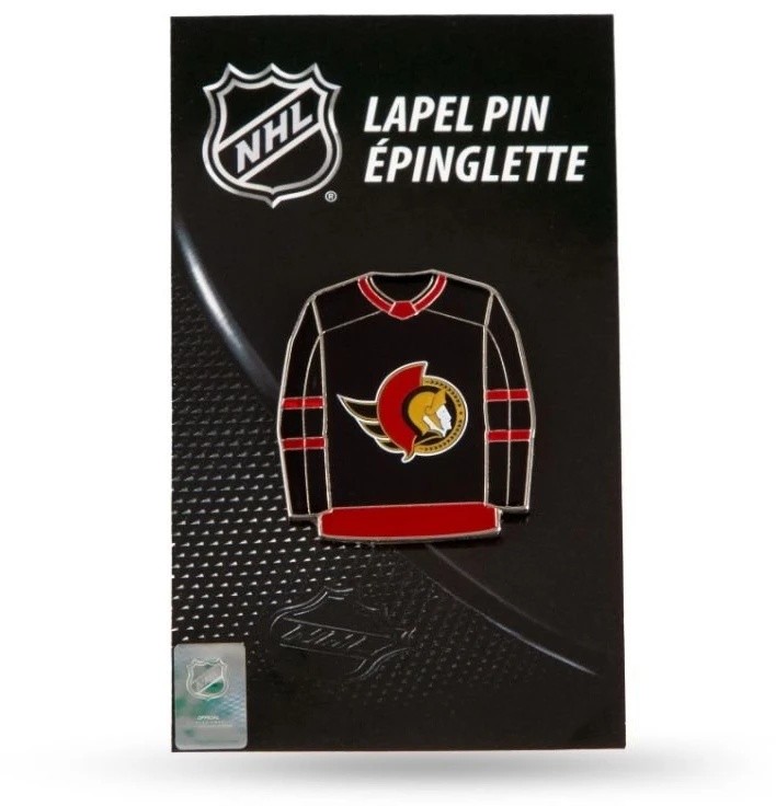 Hokejo marškinėlių formos metalinis ženkliukas Inglasco NHL Jersey