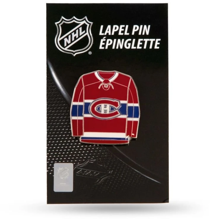 Hokejo marškinėlių formos metalinis ženkliukas Inglasco NHL Jersey