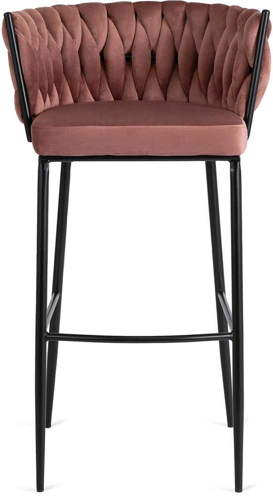Mebel Elite Baro kėdė, veliūrinė, 60 × 56 × 104,5 cm, rožinė