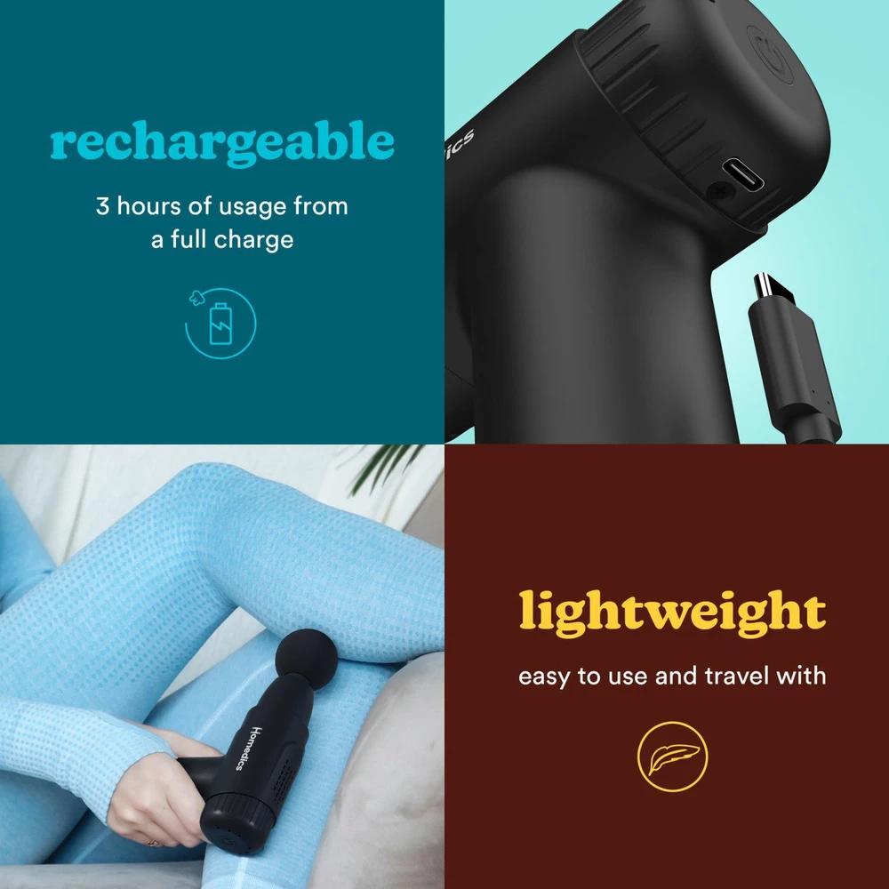 Homedics NOVO mini masažo pistoletas PGM-45BK