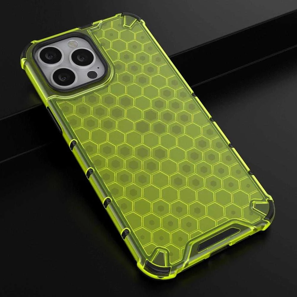 Hurtel Honeycomb dėklas skirtas iPhone 13 Pro Max, žalias