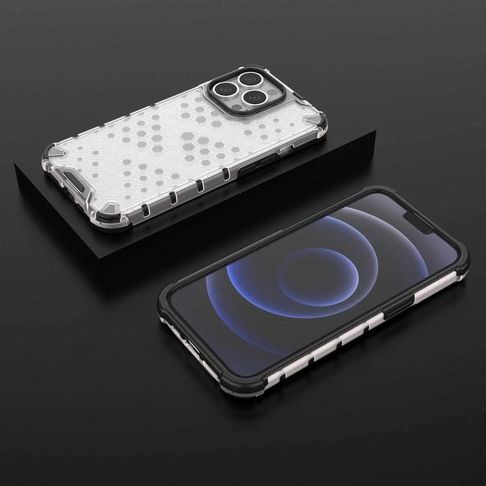 Hurtel Honeycomb dėklas skirtas iPhone 13 Pro, skaidrus